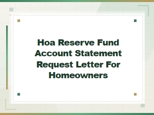 Nevada Hoa Reserve Fund Statement Request Guide